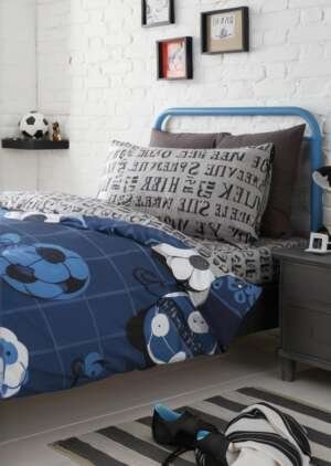 Zestaw poszewek na kołdrą Bedlam Football w kolorze niebieskim