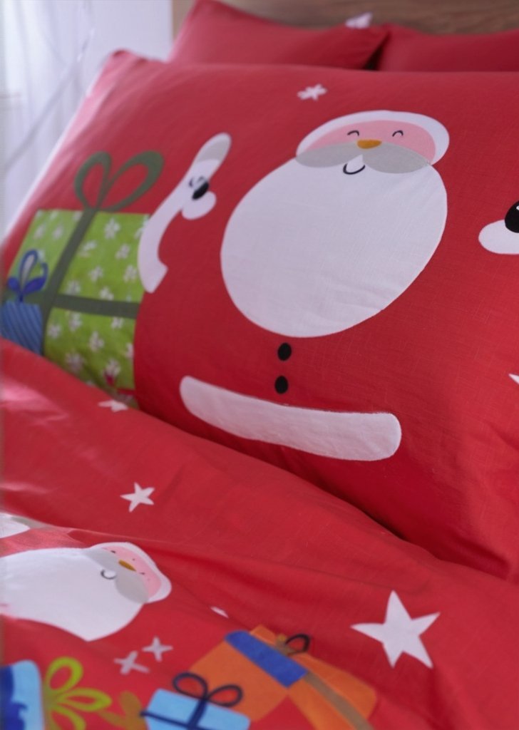 Zestaw dwustronnych poszewek na kołdrą Święty Mikołaj. - obrazek 3