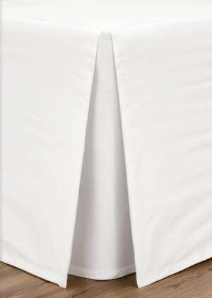 Biała, czesana falbana bazowa z łatwym w żelazie perkalem