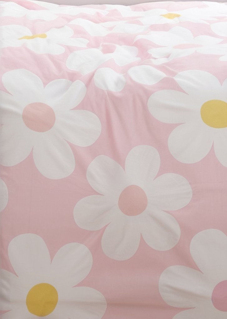 Zestaw dwustronnych różowych poszewek na kołdrą Bedlam Retro Daisy - obrazek 3