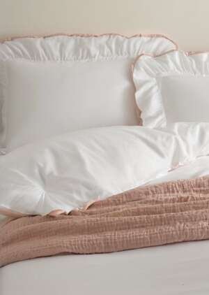 Bluzka z marszczoną bawełnianą poszewką na poduszką