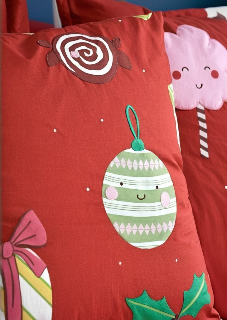 Czerwony zestaw kołder świątecznych słodkich przysmaków - obrazek 2