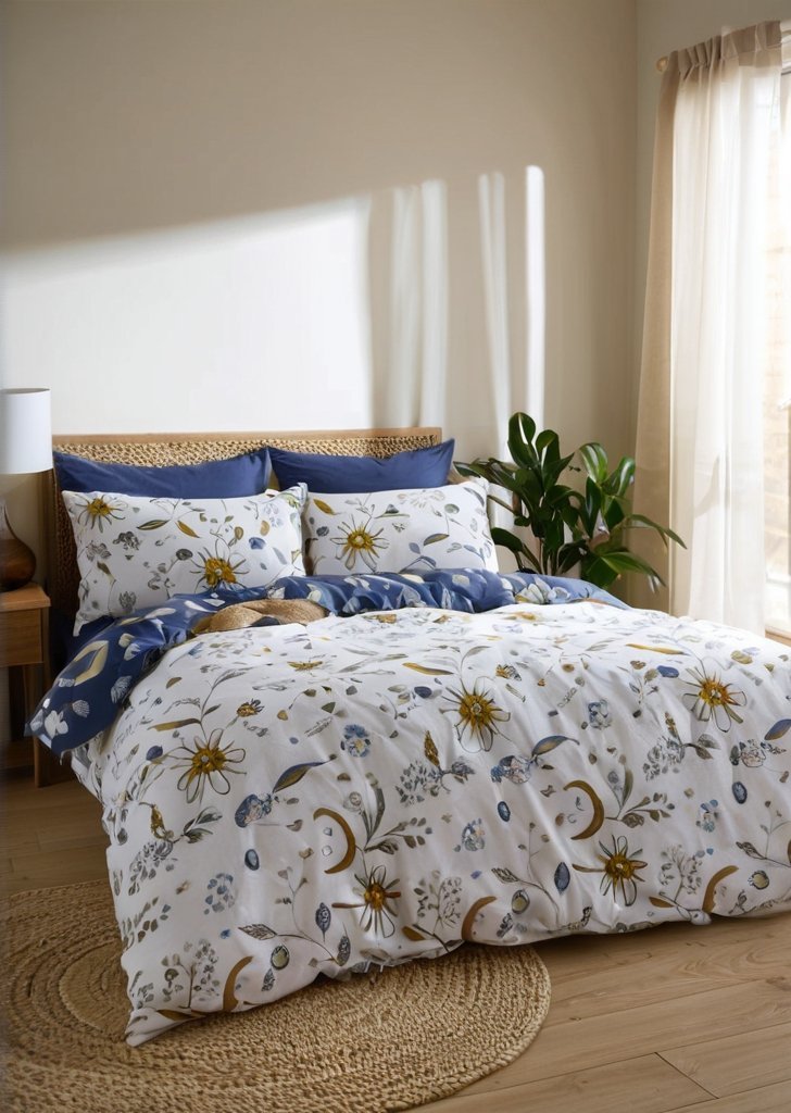 Dwustronna bawełniana poszwa na kołdrą firmy Nibs Disco Space w kolorze granatowym - obrazek 2