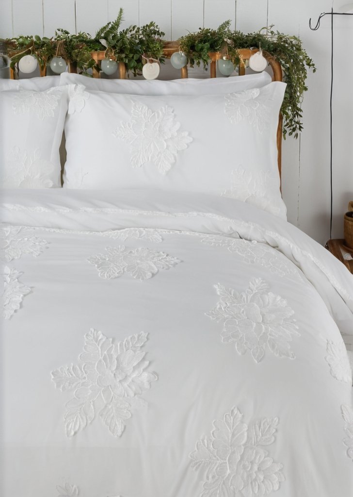 Zestaw pościeli Snow Crystal, miąkki w dotyku, biały - obrazek 3